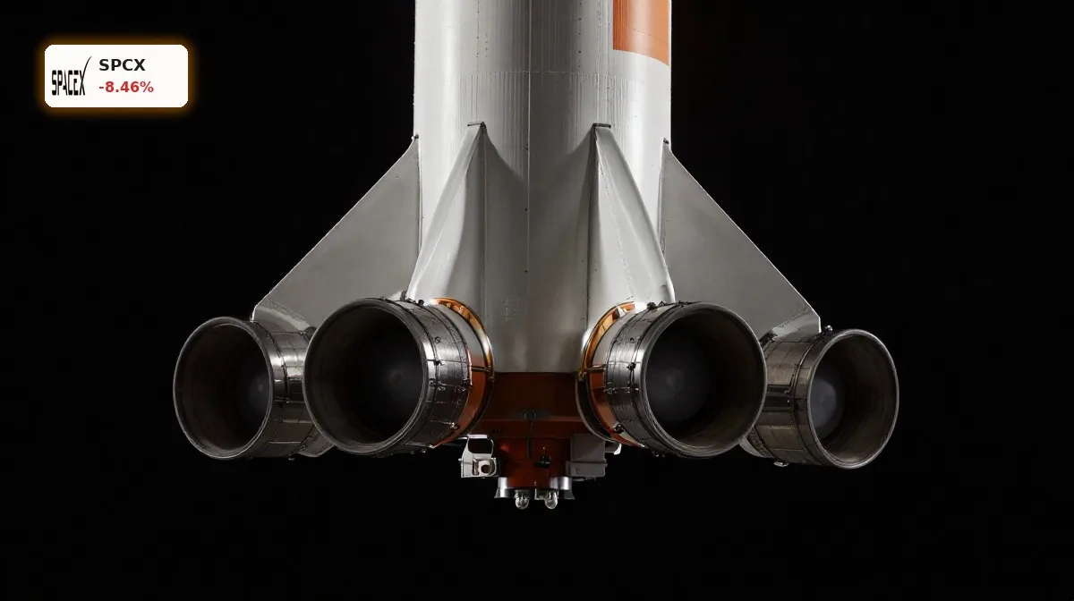 SpaceX IPO Crash: -8.5% trotz Index-Fantasie und Lockup 4 SpaceX IPO mit Falcon-9-Rakete im Fokus, Sinnbild für Bewertungsdruck, Indexfantasie und Lockup-Risiken