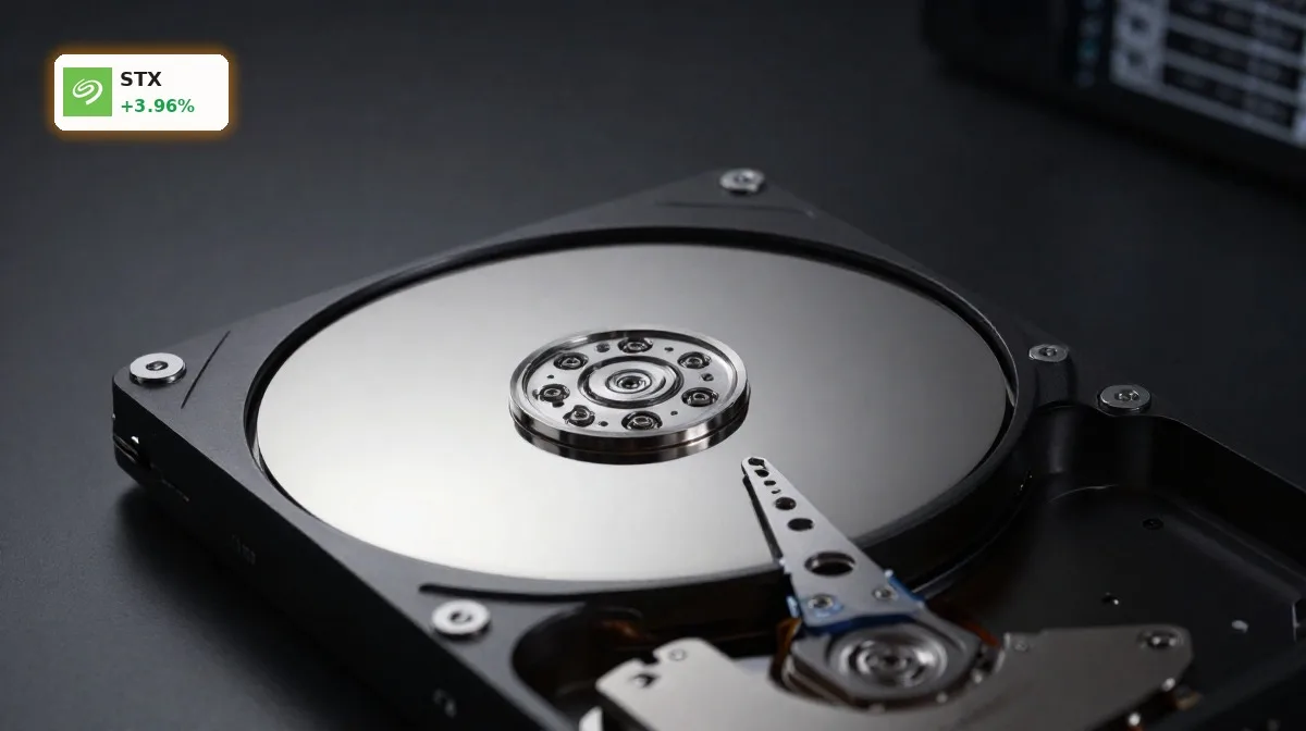 Seagate Quartal mit HAMR-Festplatte als Symbol für Rekordzahlen und KI-Speicherwachstum