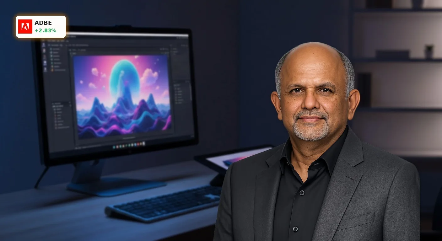 Adobe Quartal mit +2,8%: Rekordzahlen und KI-Boom überzeugen 7 Kreativer Arbeitsplatz mit KI-Bildbearbeitung nach dem starken Adobe Quartal