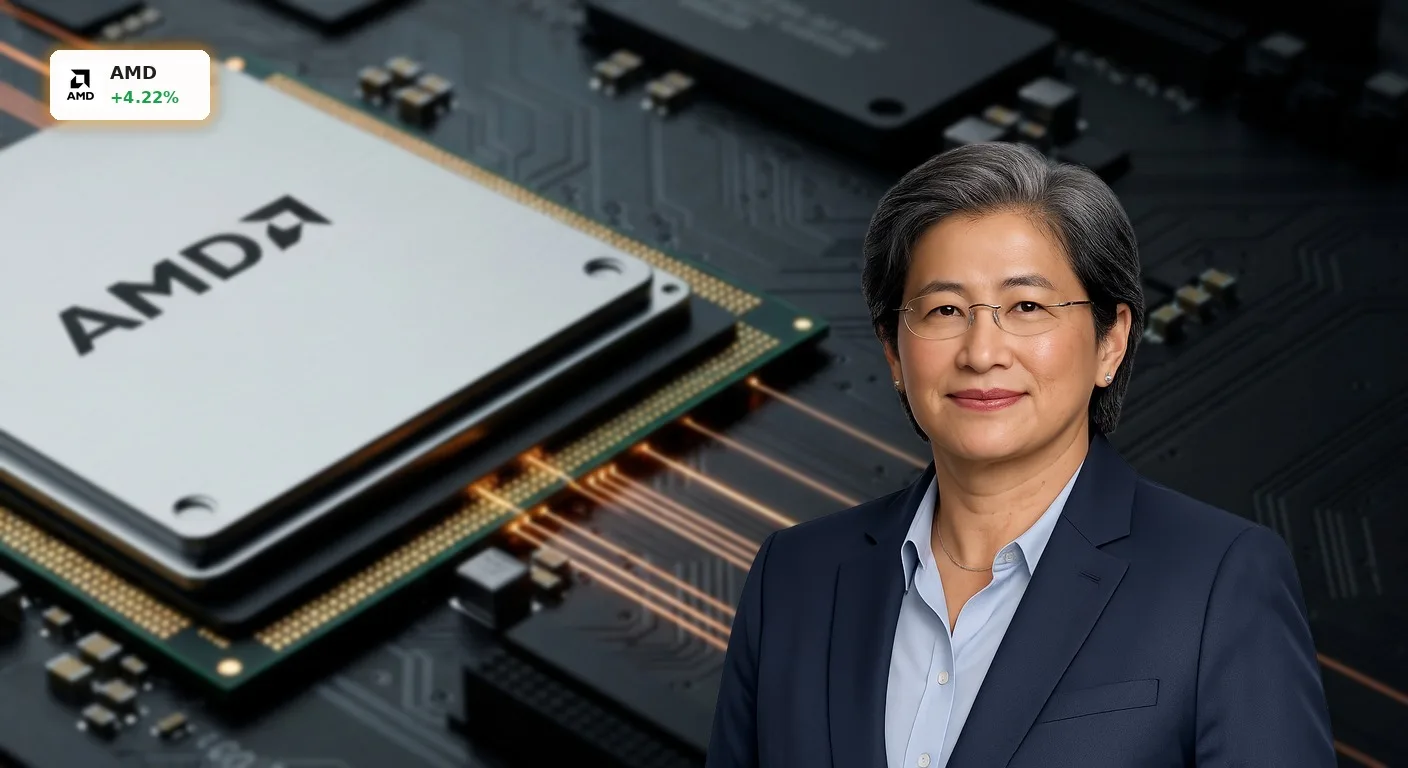 AMD KI-Kunden treiben Aktie um +4,2%: UBS erhöht Kursziel drastisch 7 Ein hochmoderner AMD Instinct KI-Chip auf einer Platine zieht neue AMD KI-Kunden an.