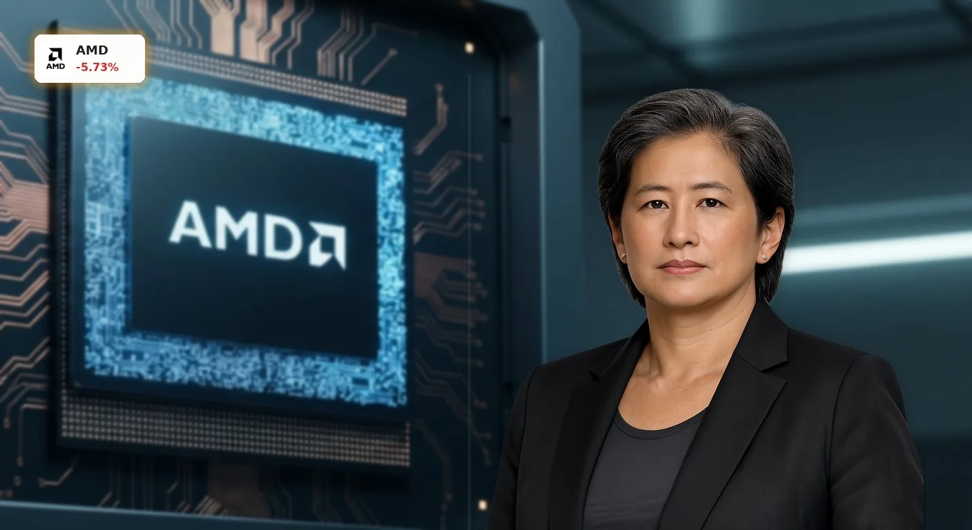 AMD KI Strategie zündet: Aktie bricht trotz Boom-Plänen um 5,7% ein 2 Moderner AMD Halbleiter-Chip für Rechenzentren im Reinraum als Symbol für die neue AMD KI Strategie.
