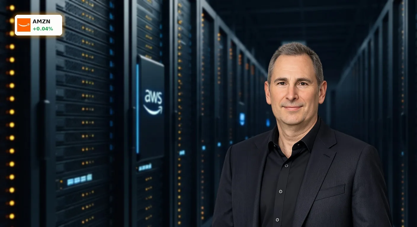 Amazon Quartalszahlen: -4,5% Schock nachbörslich belastet Aktie 3 Moderne AWS-Serveranlagen im Rechenzentrum nach Bekanntgabe der Amazon Quartalszahlen.