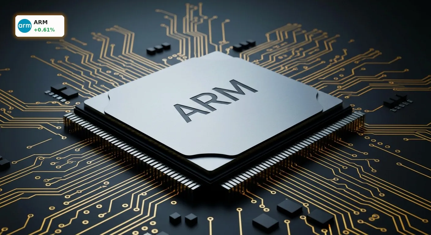 Arm Holdings Kursziel um 23% gesenkt: UBS bleibt dennoch optimistisch 2 Moderner Mikroprozessor mit ARM-Logo zur Analyse über das Arm Holdings Kursziel nach der UBS-Meldung.