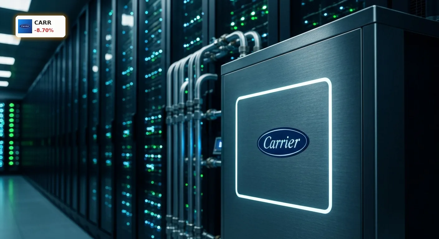 Kühlsysteme im Rechenzentrum nach dem Carrier Global Quartal im Einsatz für künstliche Intelligenz.