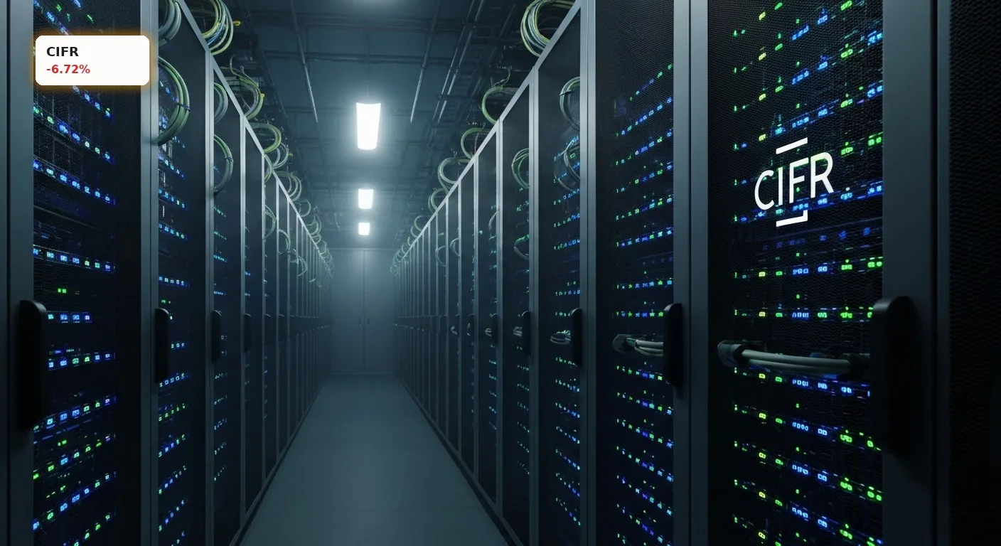 Moderne Server-Infrastruktur in einem Rechenzentrum für die Cipher Mining Analyse.