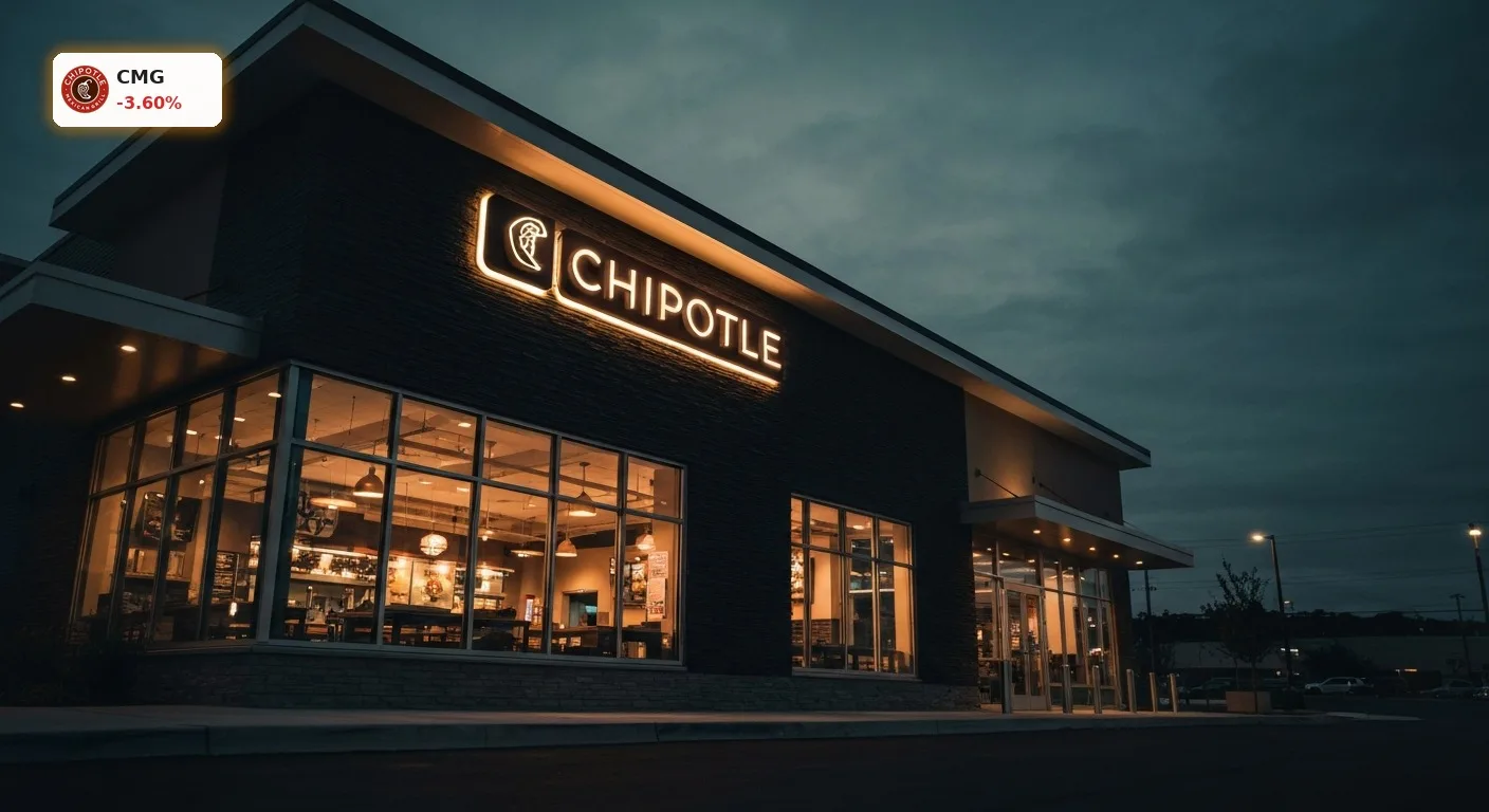 Chipotle Verkaufszahlen: Bietet der Kurssturz um -3,6% eine Chance? 4 Moderner Chipotle Store bei Dämmerung – Indikator für die zukünftige Entwicklung der Chipotle Verkaufszahlen.