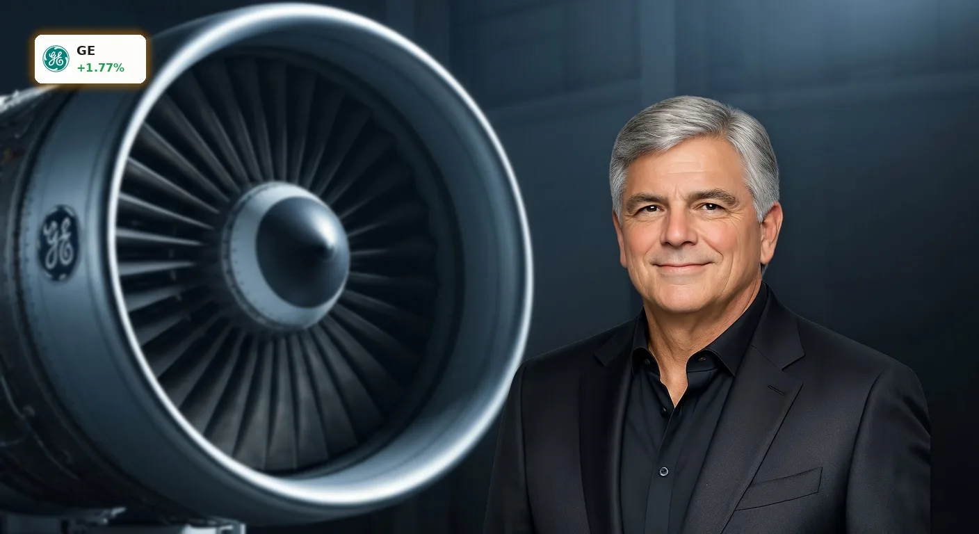 GE Aerospace Quartalszahlen: Aktie steigt vor Zahlen um 1,8% 3 Modernes Jet-Triebwerk von GE Aerospace im Scheinwerferlicht für die GE Aerospace Quartalszahlen.
