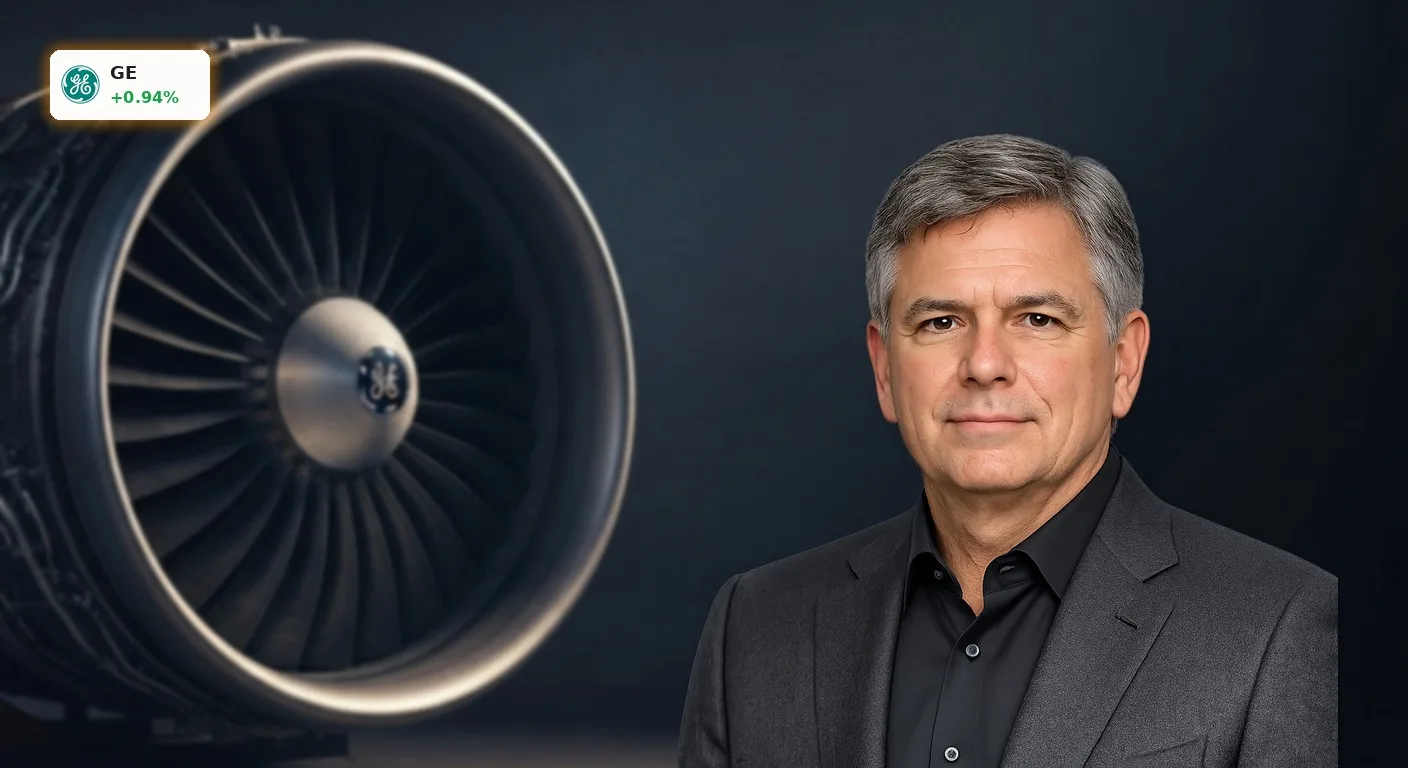 GE Aerospace Quartalszahlen: Umsatz +24% treibt Rekord-Auftragsbestand 4 Ein hochmodernes Flugzeugtriebwerk von GE Aerospace im Scheinwerferlicht symbolisiert die starken GE Aerospace Quartalszahlen.