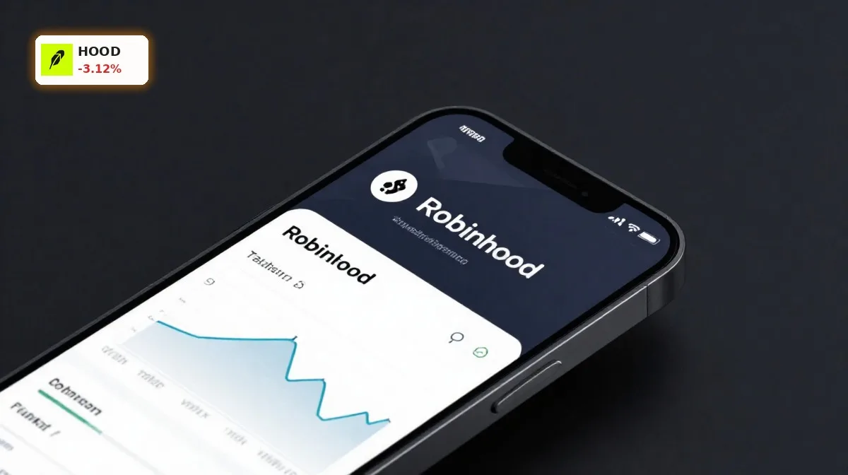 Robinhood Blockchain Crash: L2-Start mit Perpetuals 3 Robinhood Blockchain auf Smartphone mit Krypto-Trading-App und Layer-2-Design in dunkler Premium-Inszenierung