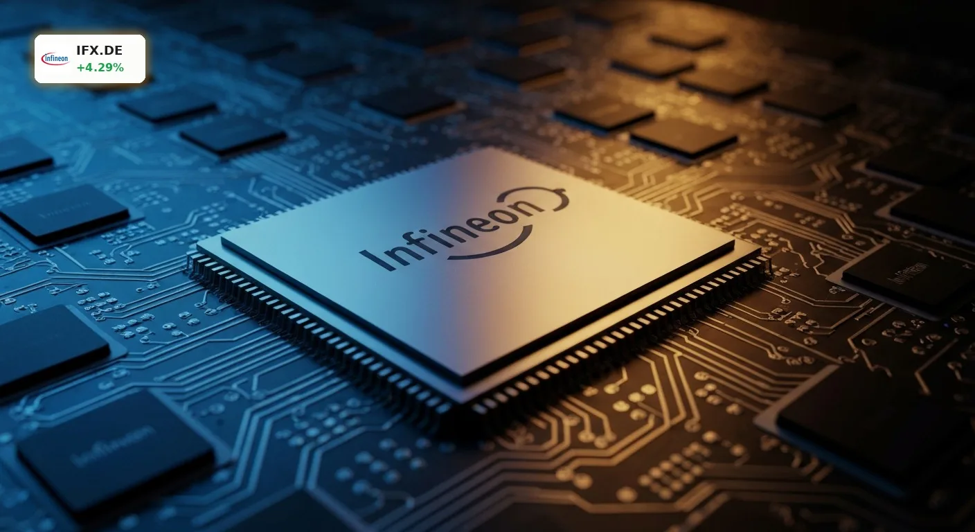 Infineon Quartalszahlen: Treibt das +11% Umsatzplus die Rallye an? 3 Ein hochmoderner Silizium-Wafer mit Mikrochips vor den anstehenden Infineon Quartalszahlen.