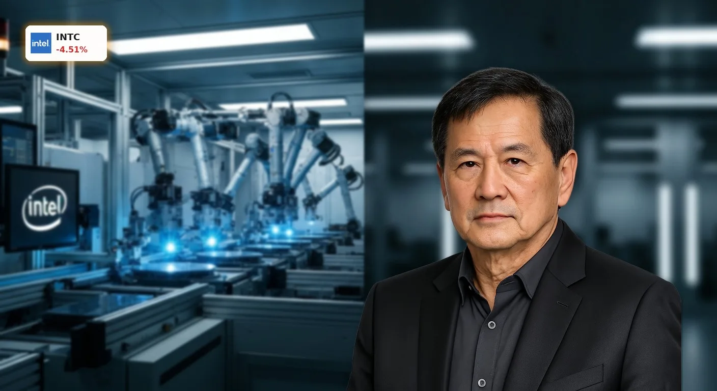 Moderne Chip-Produktion im Reinraum nach der Veröffentlichung der Intel Quartalszahlen.