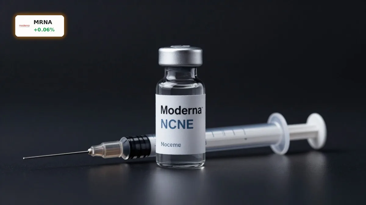 Moderna Prognose: Warnung trotz Kursziel-Anhebung bleibt 5 Moderna Prognose mit mRNA-Impfstofffläschchen als Symbol für Pipeline, Bewertung und Analystenskepsis