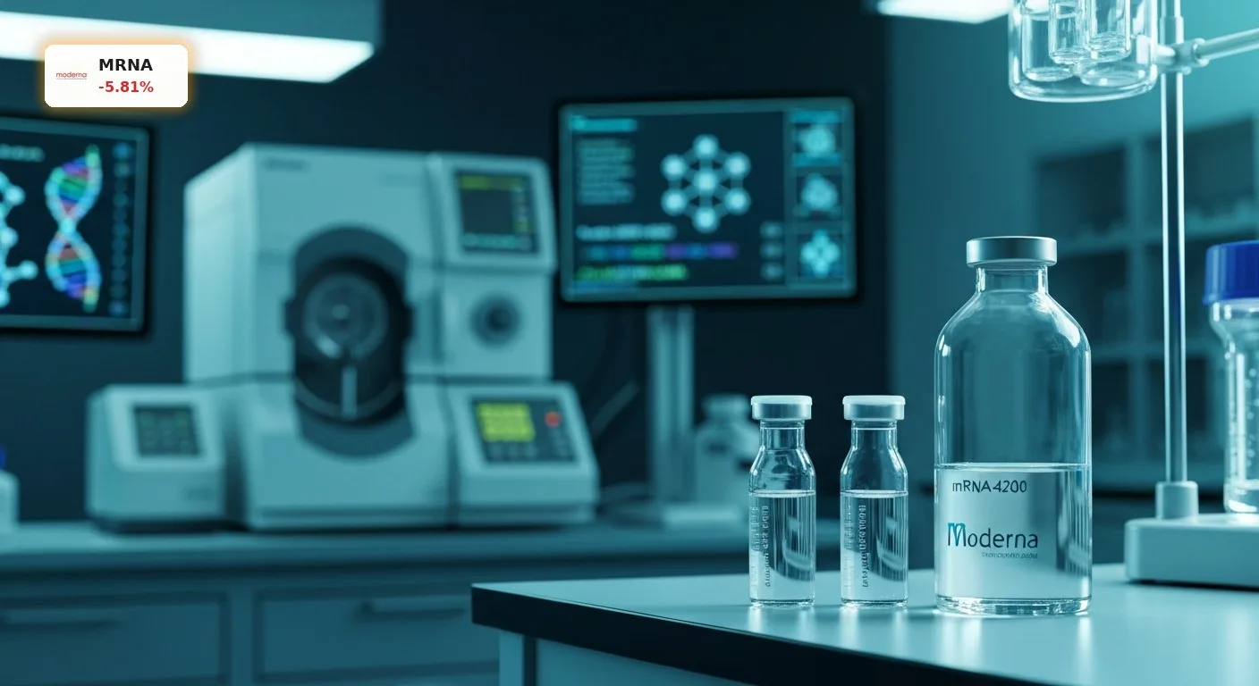 Moderna Krebsstudie: Labor-Ausrüstung und Wirkstoff-Fläschchen zur Krebsimmuntherapie mRNA-4200.
