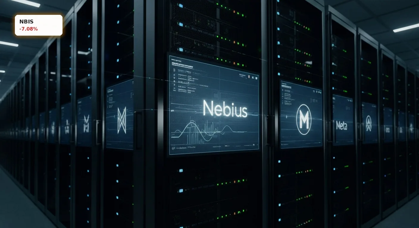 Nebius Meta Deal wackelt: Aktie bricht nach Meta-Schock um 7,1% ein 5 Nebius Meta Deal gefährdet: Modernes Cloud-Rechenzentrum mit leuchtenden Server-Racks