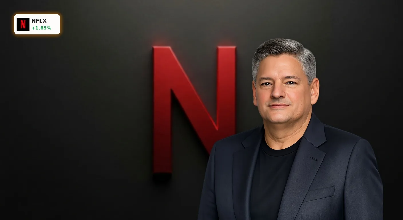 Netflix Quartalszahlen vor der Brust: Aktie legt 1,7% zu trotz Skepsis 5 Rotes Netflix-Logo vor dunklem Hintergrund symbolisiert die Netflix Quartalszahlen unter Analystenbeobachtung.