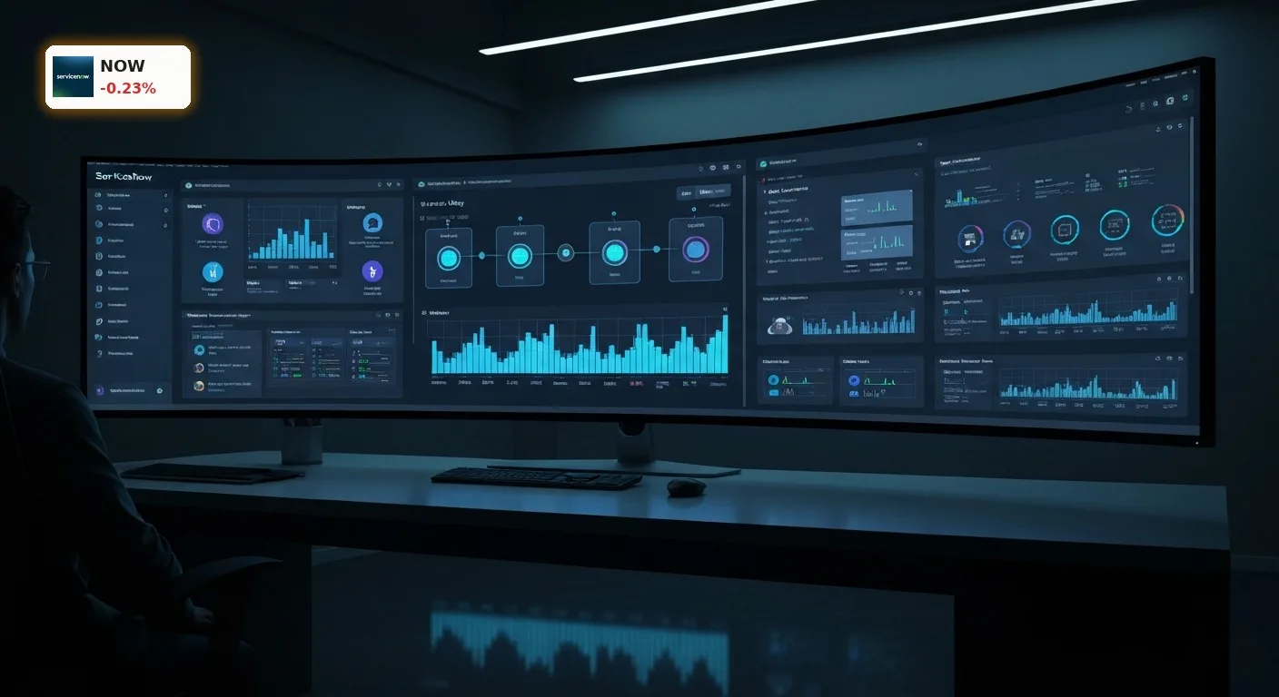 ServiceNow Quartal mit +24% Umsatz: KI-Boom sorgt für Rekord 4 Modernes IT-Kontrollzentrum mit Cloud-Dashboard nach dem erfolgreichen ServiceNow Quartal.