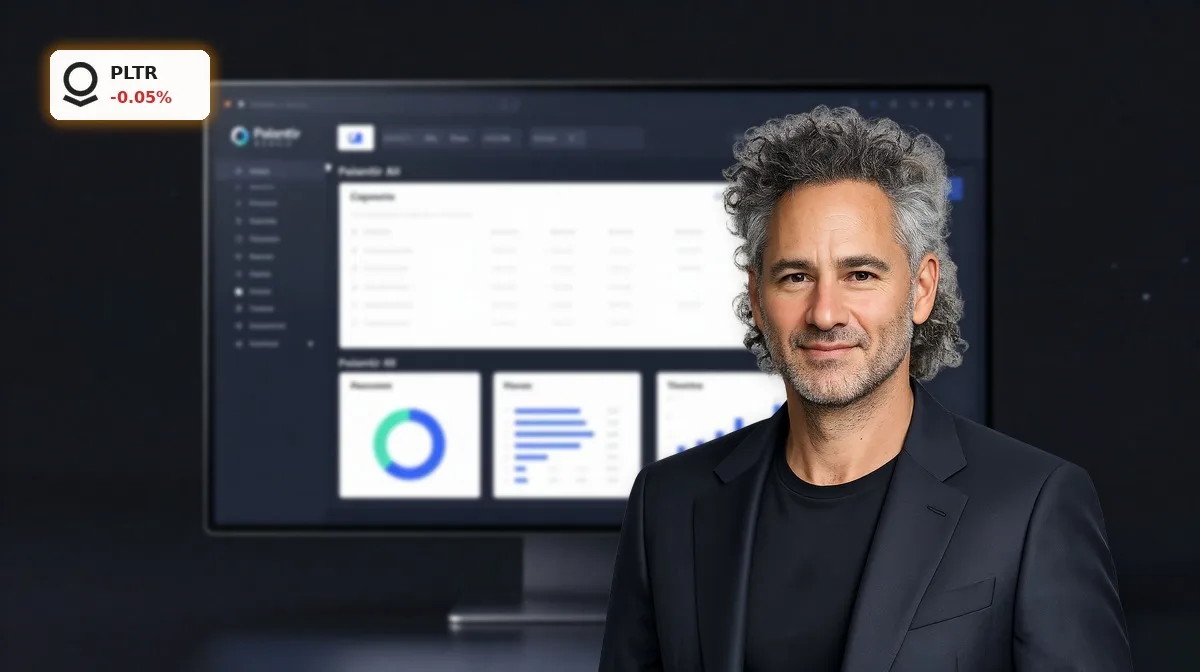 Palantir Upgrade: Warnung vor hoher Bewertung bleibt 5 Palantir Upgrade: elegante KI-Plattform auf dunklem Display als Symbol für Bewertung, Wachstum und Volatilität