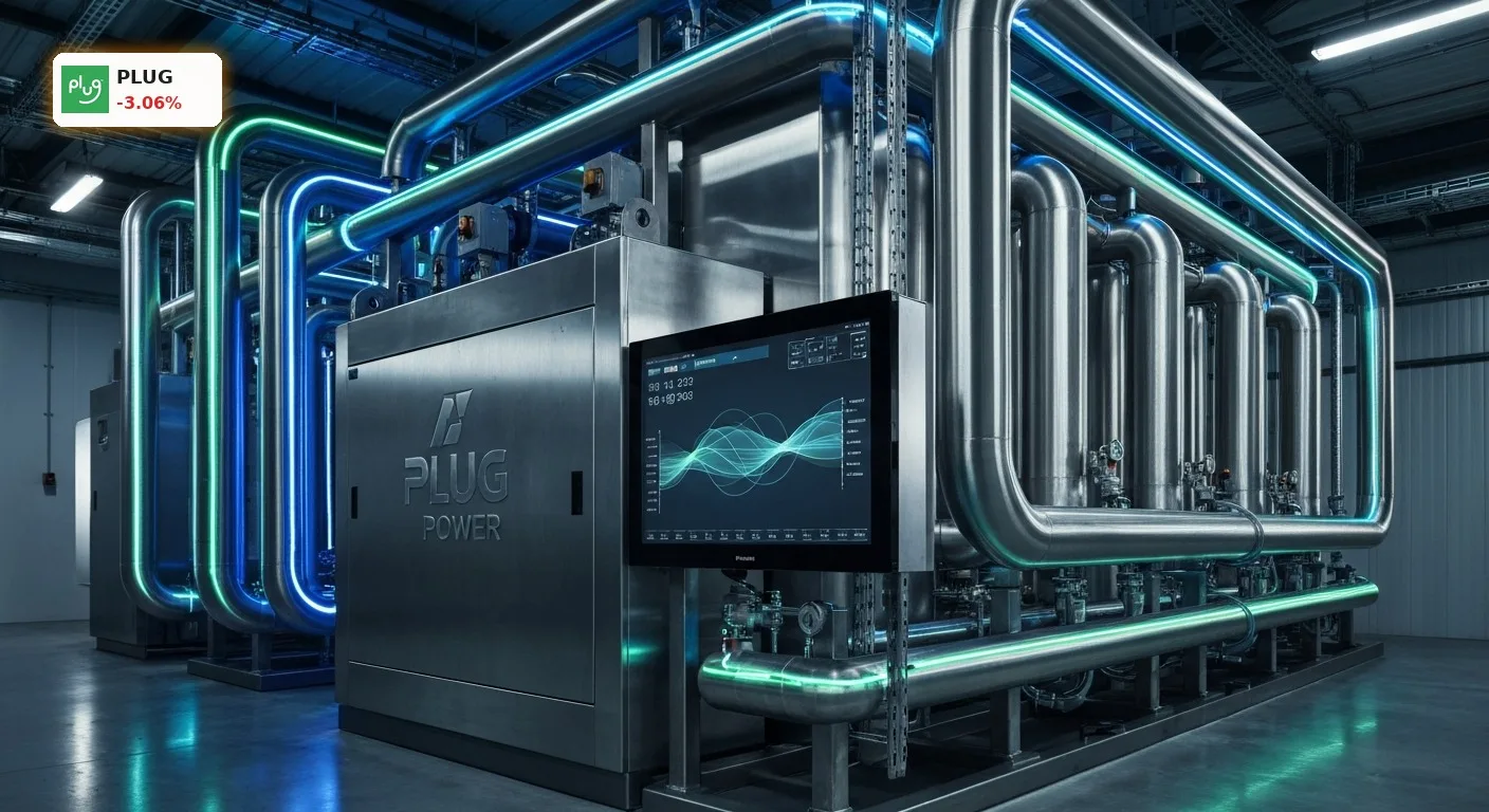 Moderne Elektrolyseur-Anlage zur Wasserstoff-Erzeugung für den erhofften Plug Power Turnaround.