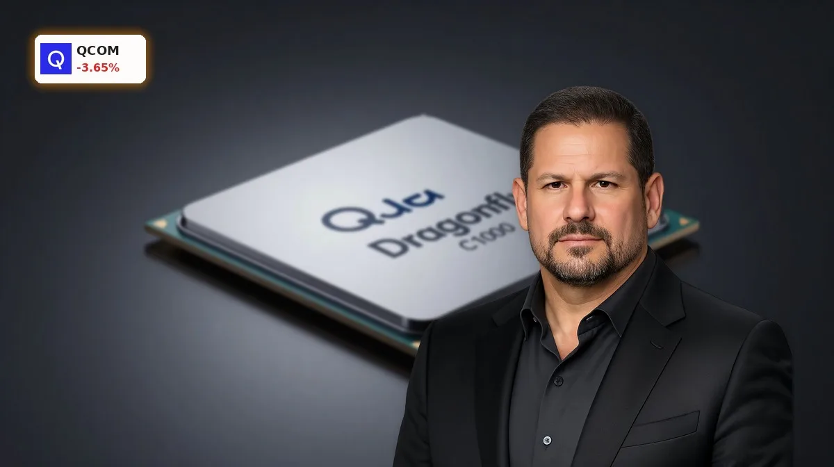 Qualcomm KI-Strategie Crash: Deals, Chips und Wall-Street-Hype 4 Qualcomm KI-Strategie mit Dragonfly C1000 KI-Chip als Symbol für neue Infrastruktur und Edge-AI-Offensive