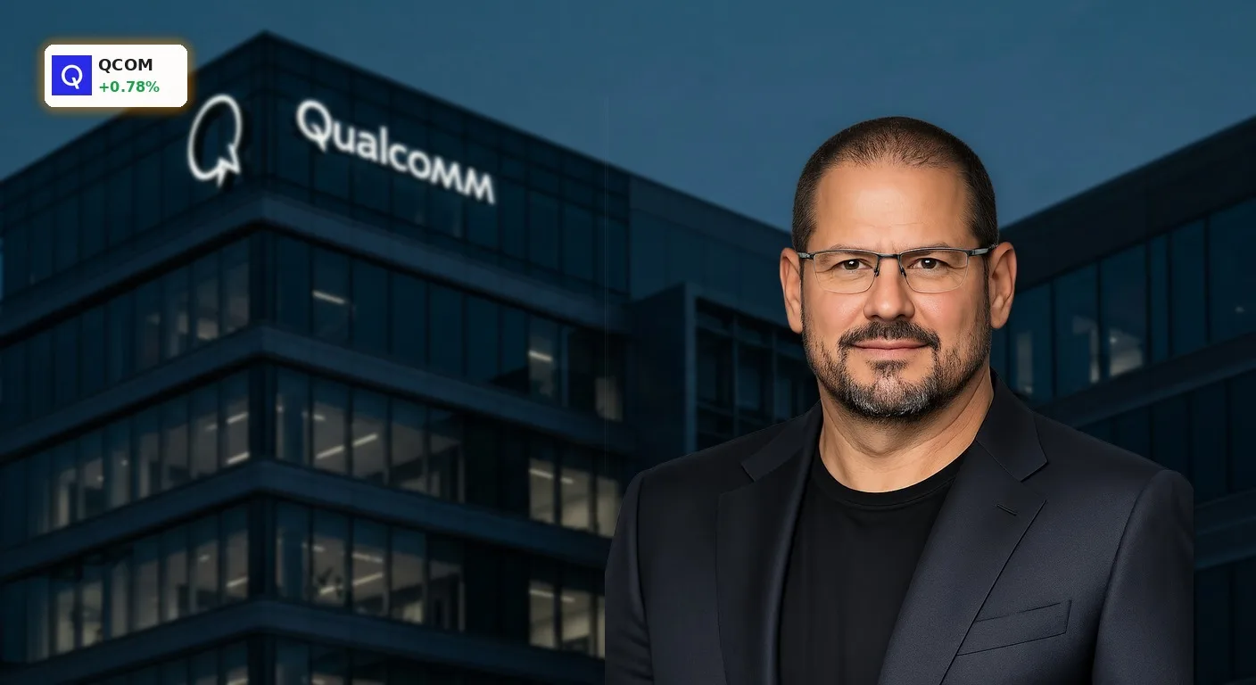 Qualcomm Kursziel auf $225 erhöht: TD Cowen sieht 21% Potenzial 3 Modernes Qualcomm Hauptgebäude bei Nacht mit leuchtendem Logo passend zum neuen Qualcomm Kursziel.