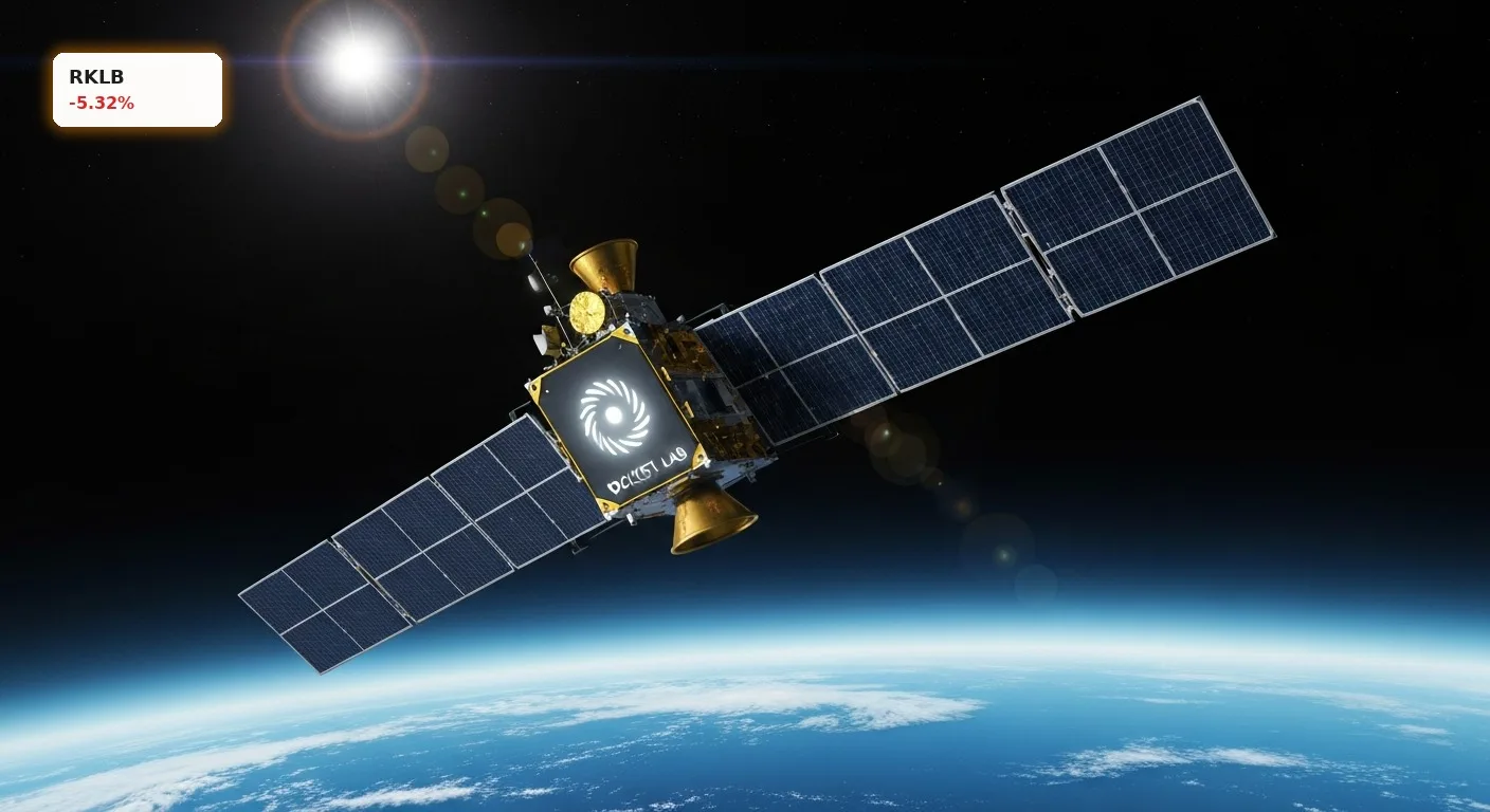 Rocket Lab Übernahme treibt Aktie: Kurs bricht um 5.3% ein 4 Satellit im Weltall symbolisiert die geplante Rocket Lab Uebernahme von Iridium