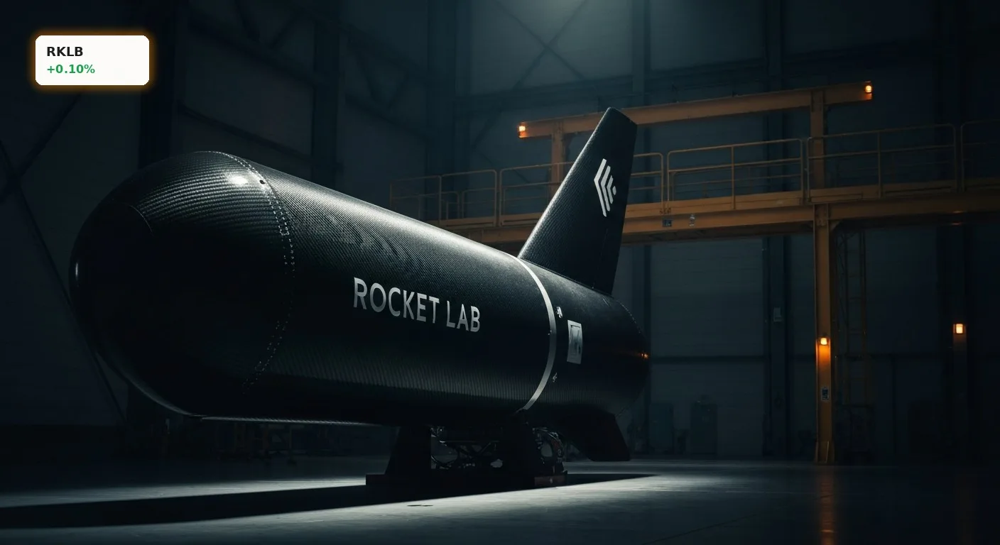 Rocket Lab Kursanalyse: Technische Warnsignale belasten die Aktie 3 Die Trägerrakete in der Montagehalle für die Rocket Lab Kursanalyse.