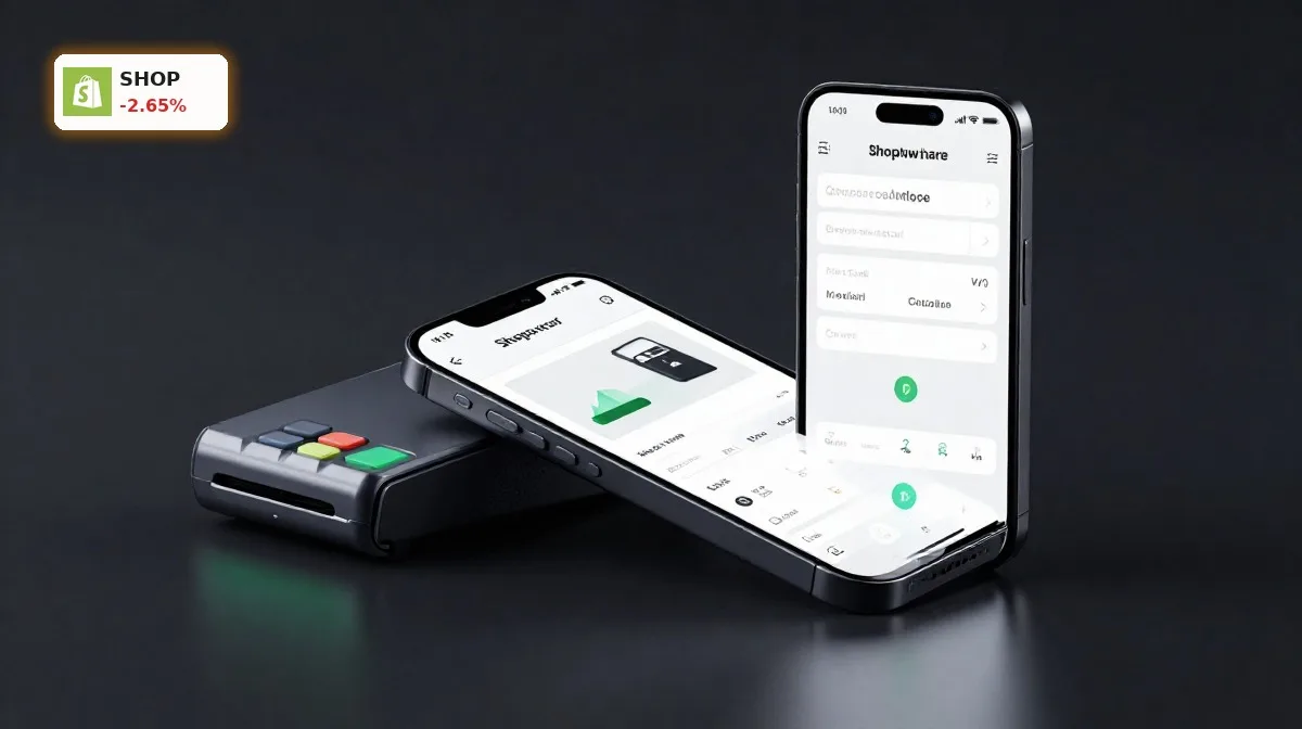 Shopify Prognose mit Premium-Checkout-Terminal und moderner Payment-Hardware als Symbol für E-Commerce-Wachstum