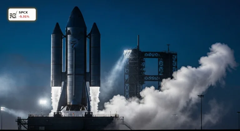 SpaceX Kursverfall von -5,3%: Starship-Schock belastet die Aktie