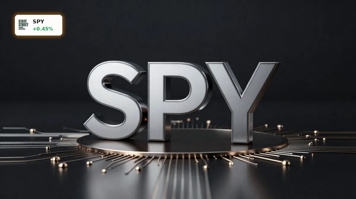S&P 500 Wochenrueckblick mit SPY-ETF als Symbol fuer Marktvolatilitaet, Iran-Schock und KI-Boom