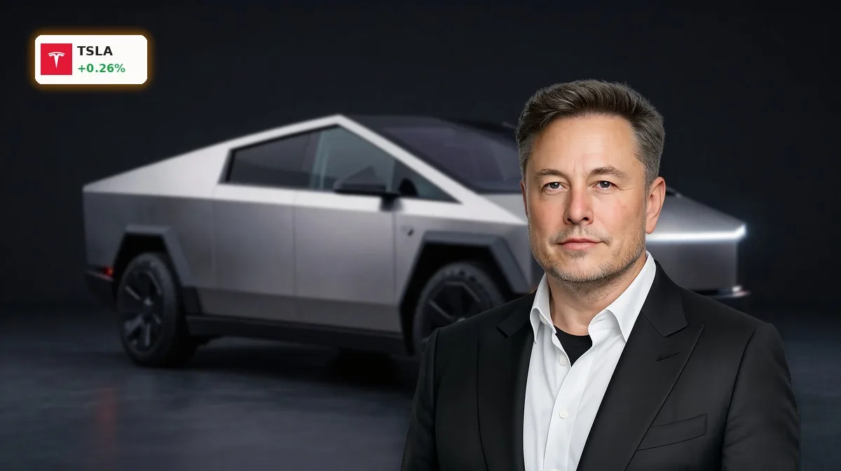 Tesla Robo-Taxi Warnung: Rekordauslieferungen verpuffen am Markt 4 Tesla Robo-Taxi als futuristisches Cybercab im Studio, Symbol für Teslas autonome Wachstumsfantasie