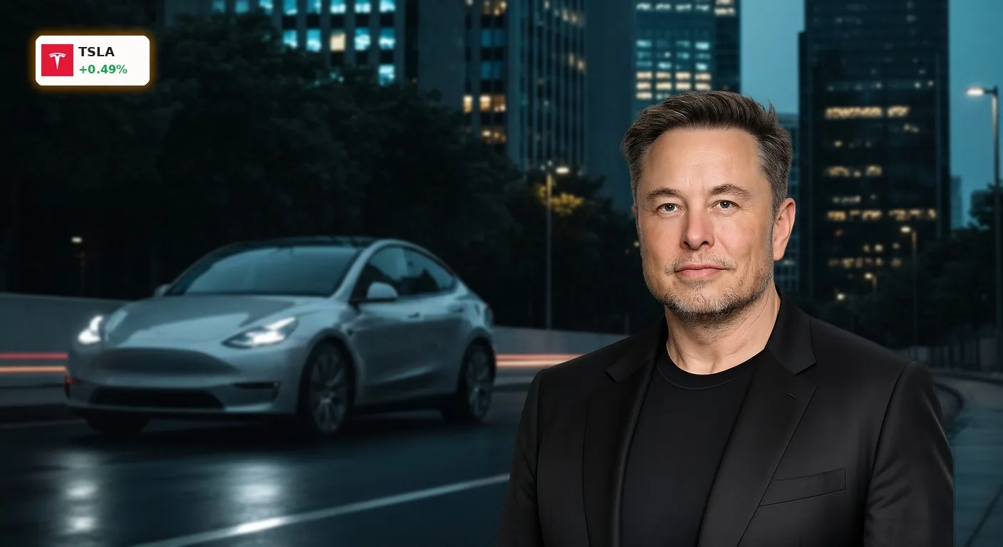 Tesla Auslieferungen steigen um 25%: Rekordquartal schockt Skeptiker 3 Ein Tesla Model Y faehrt bei Daemmerung durch eine Stadt und symbolisiert die steigenden Tesla Auslieferungen.