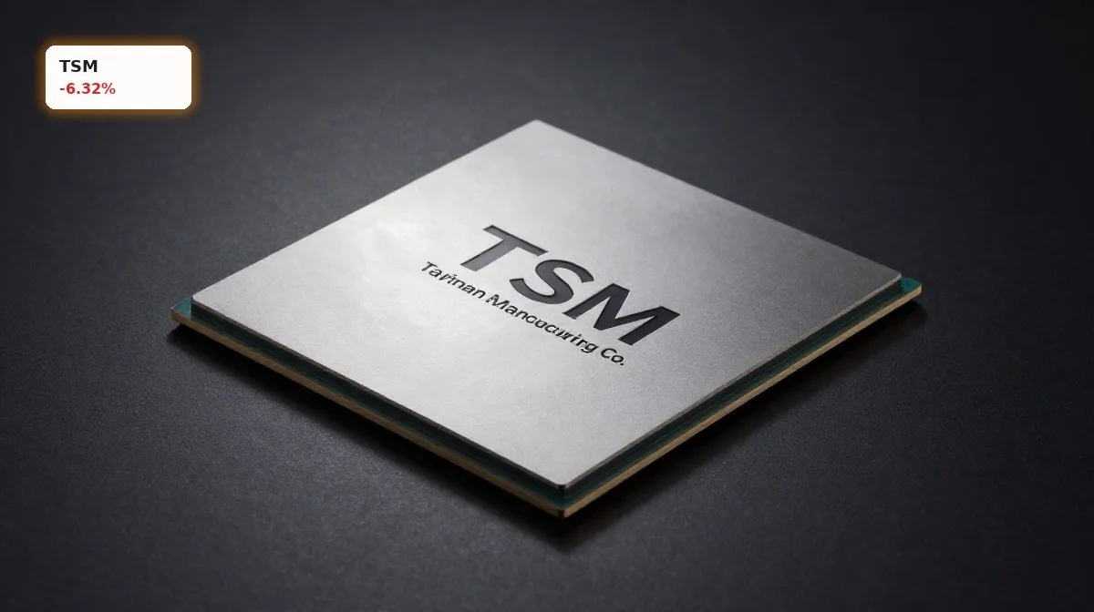 Taiwan Semiconductor Prognose: 6.3% Crash vor Q2-Zahlen 3 Taiwan Semiconductor Prognose mit Premium-Mikrochip und Wafer als Symbol für Q2-Zahlen, Bewertung und KI-Nachfrage