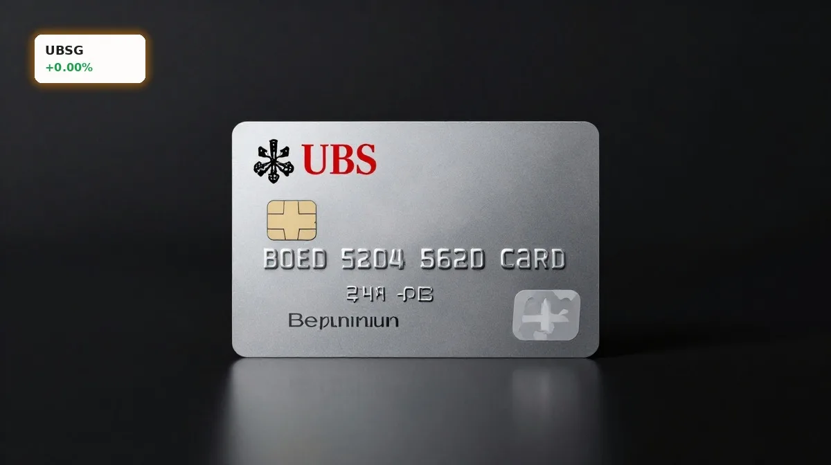 UBS US-Expansion: Chance trotz Kapital-Warnung in den USA 6 UBS US-Expansion mit Premium-Banking-Produkten wie Kreditkarte und Konto im Fokus vor dunklem Hintergrund