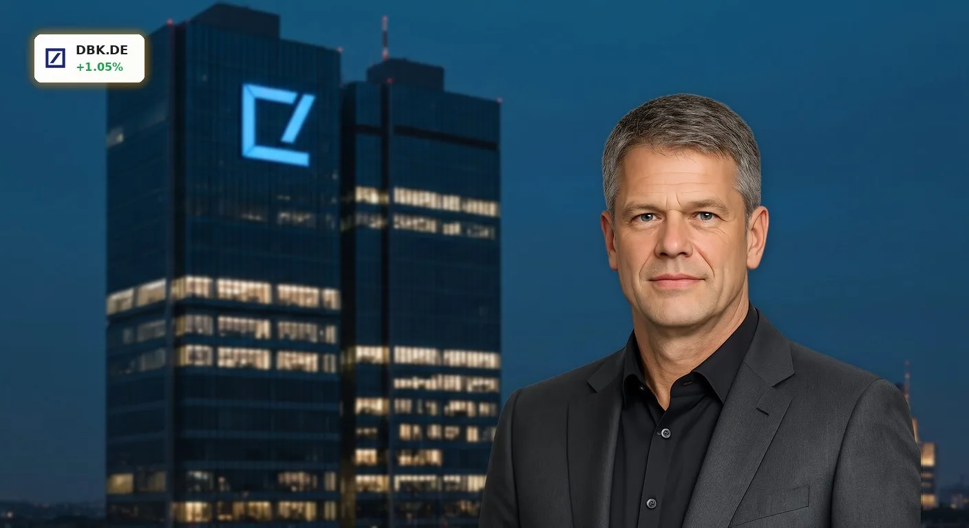 Deutsche Bank Aktie über 30 Euro: Analysten sehen neue Rallye-Chance 3 Deutsche Bank Aktie im Aufwind: Die beleuchteten Zwillingstürme der Konzernzentrale im Frankfurter Bankenviertel bei Nacht.