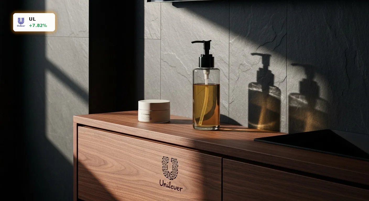 Premium-Pflegeprodukte im Badezimmer symbolisieren den Erfolg und die Preismacht der Unilever Aktie.