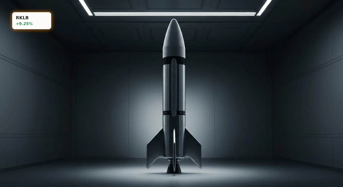 Markt im Aufwind: Rocket Lab Corporation fliegt nach oben 4 Eine moderne Rakete in einem Studio, die den Aufstieg der Rocket Lab Aktie symbolisiert.