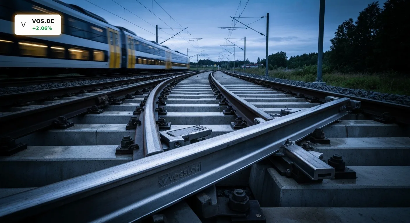 Vossloh Rahmenvertrag sorgt für +2% Kursplus nach Schweden-Boom 5 Moderner Schienenweg mit Weichen in Schweden nach dem neuen Vossloh Rahmenvertrag für Bahninfrastruktur.