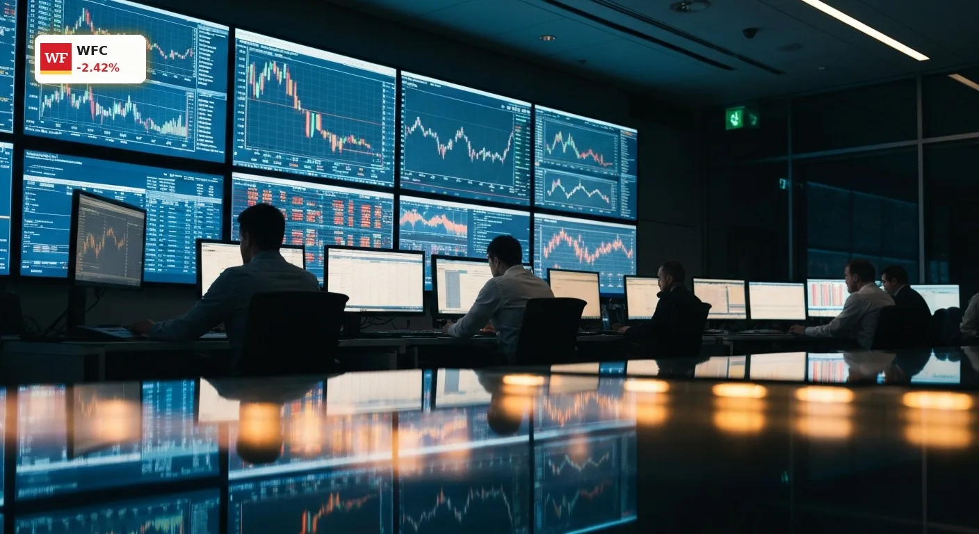 Wells Fargo Quartal mit -2,4%: Aktie bricht trotz Rekordgewinn ein 3 Moderner Trading Floor einer Großbank zum Wells Fargo Quartal
