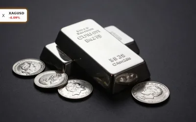 XAGUSD Silberanalyse: -4.1% Warnung an der 55er-Zone