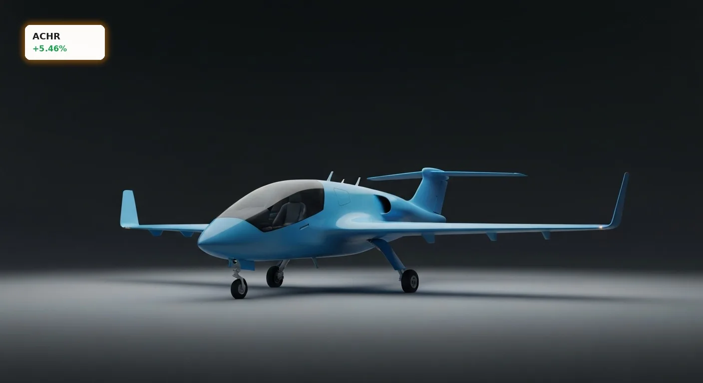 Archer Aviation Fortschritte: +5.5% Rallye durch neue Flugtaxis & Partnerschaften 3 Futuristisches eVTOL-Flugzeug von Archer Aviation im Studio, symbolisiert Archer Aviation Fortschritte in der Luftfahrttechnologie.