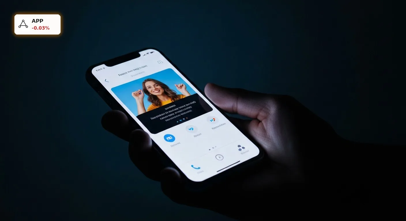 AppLovin Quartalszahlen: Aktie nach 20% Kursrutsch eine Chance? 3 Smartphone mit leuchtender mobiler Werbung, symbolisiert AppLovin Quartalszahlen und mobiles Marketing.