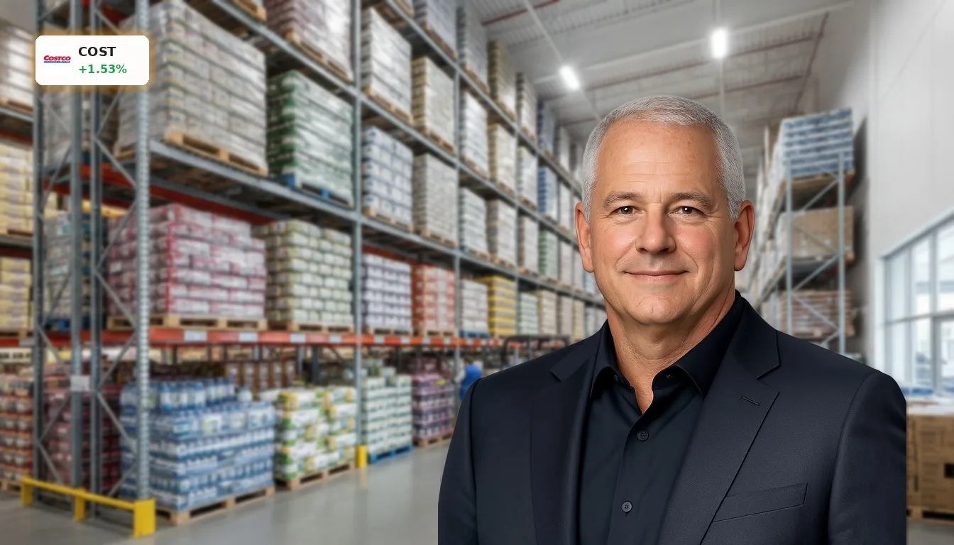 Costco Quartalszahlen: Aktie steigt um 1.5% vor Spannung auf neue Ergebnisse 4 Ein riesiger Großhandelsmarkt mit hoch gestapelten Produkten, der die Effizienz von Costco Quartalszahlen widerspiegelt.