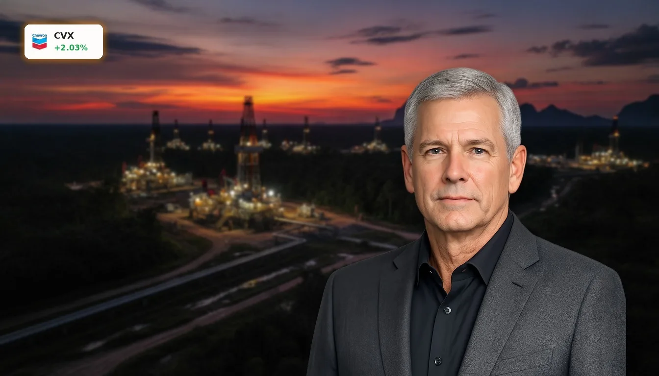 Ölförderanlage in Venezuela bei Sonnenuntergang, symbolisiert den Chevron Venezuela Deal und seine Herausforderungen.