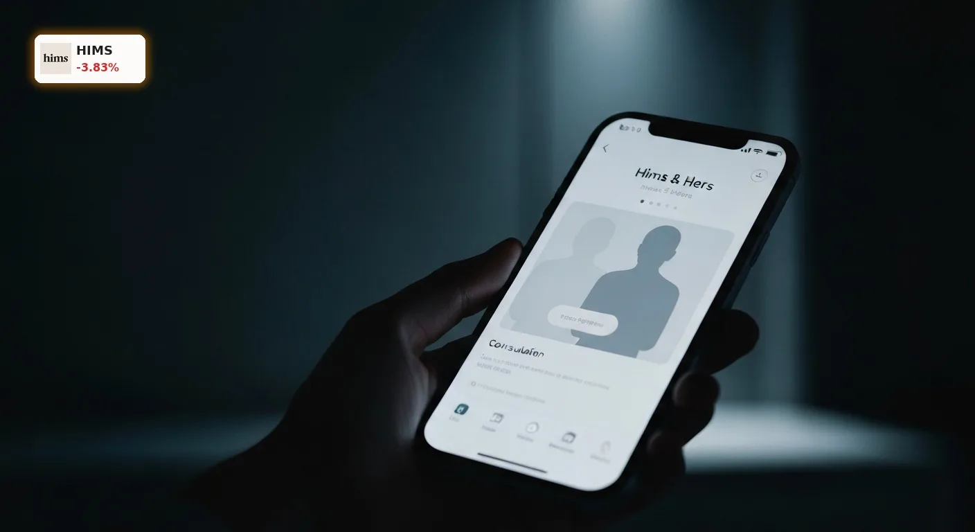 Hims & Hers Quartal: -3,8% Schock trotz Umsatz-Boom und Abonnenten-Wachstum 3 Smartphone mit Hims & Hers Telemedizin-App, symbolisiert digitales Gesundheitswesen und Hims & Hers Quartal.