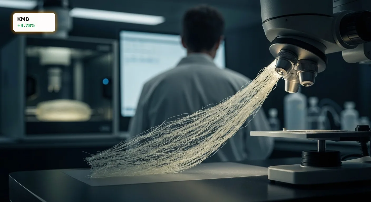 Kimberly Clark Insiderkäufe: +3.8% Kurssprung und Innovationsschub 4 Nahaufnahme von pflanzenbasiertem Hesperaloe-Material unter Mikroskop, symbolisiert Kimberly Clark Insiderkäufe und Innovation.