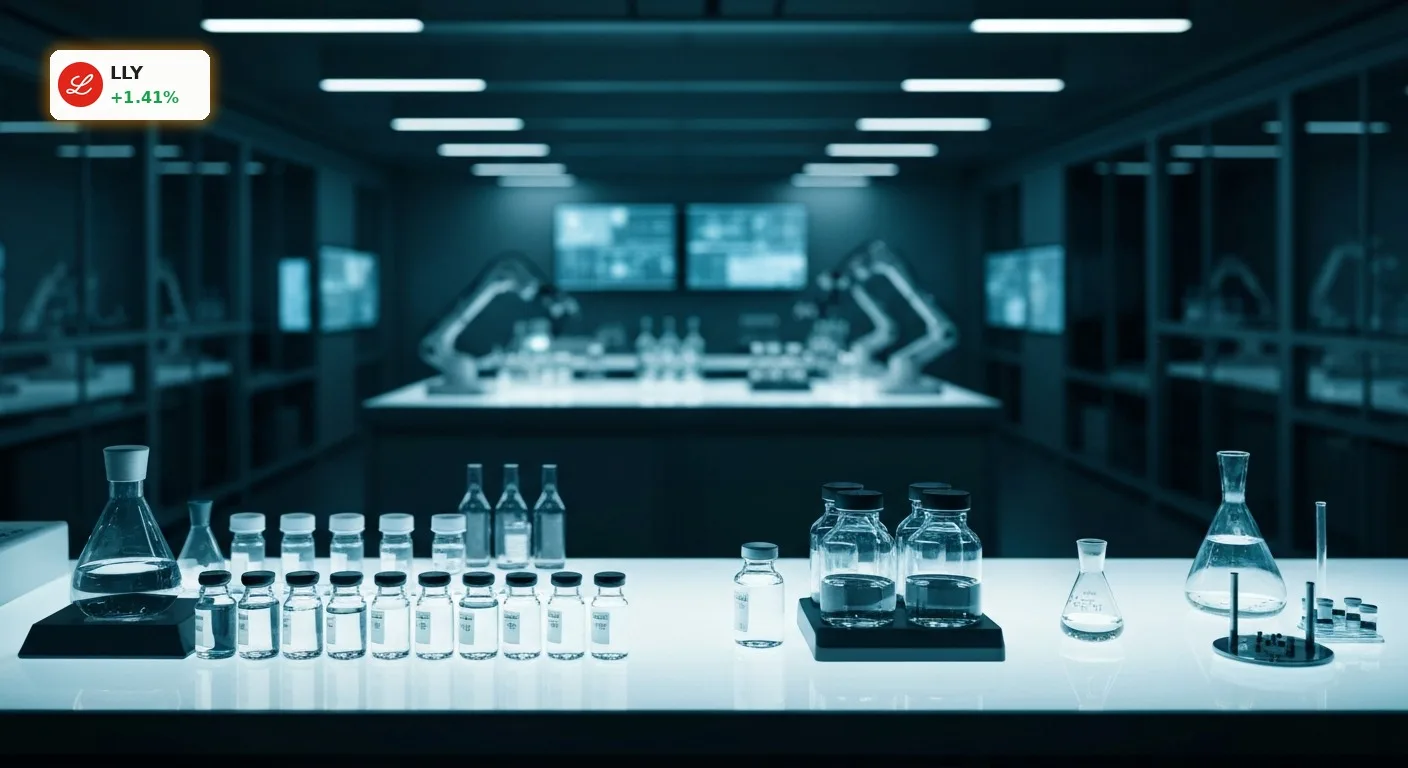Eli Lilly Prognose: +1.41% Rallye nach Rekord-Quartal und angehobenen Aussichten 7 Modernes Pharmaforschungslabor mit High-Tech-Geräten, symbolisiert die innovative Eli Lilly Prognose.
