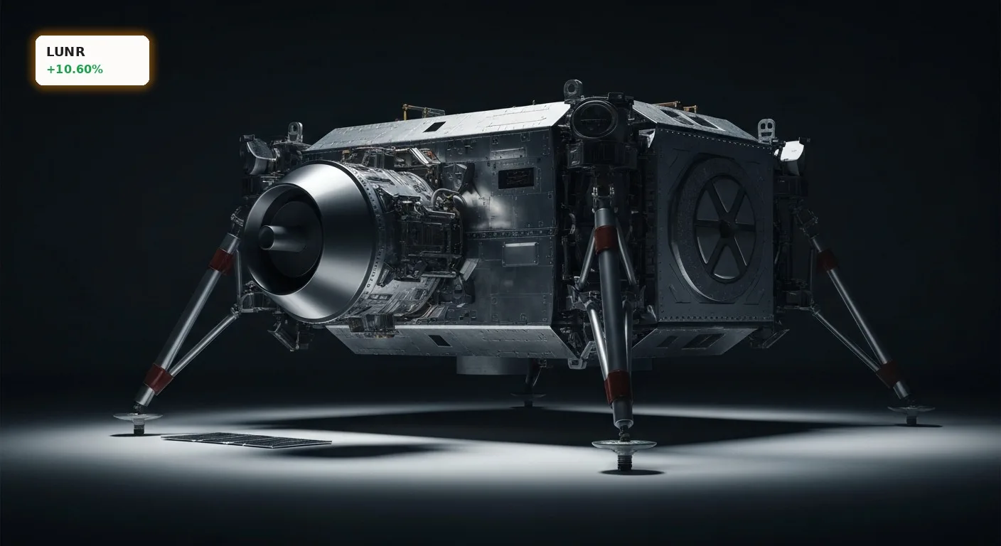 Intuitive Machines Quartal: +10% nach Auftragsboom und Analysten-Upgrade 5 Moderne Mondlandefähre oder Satellit im Studio, symbolisiert den Auftragsboom von Intuitive Machines Quartal.