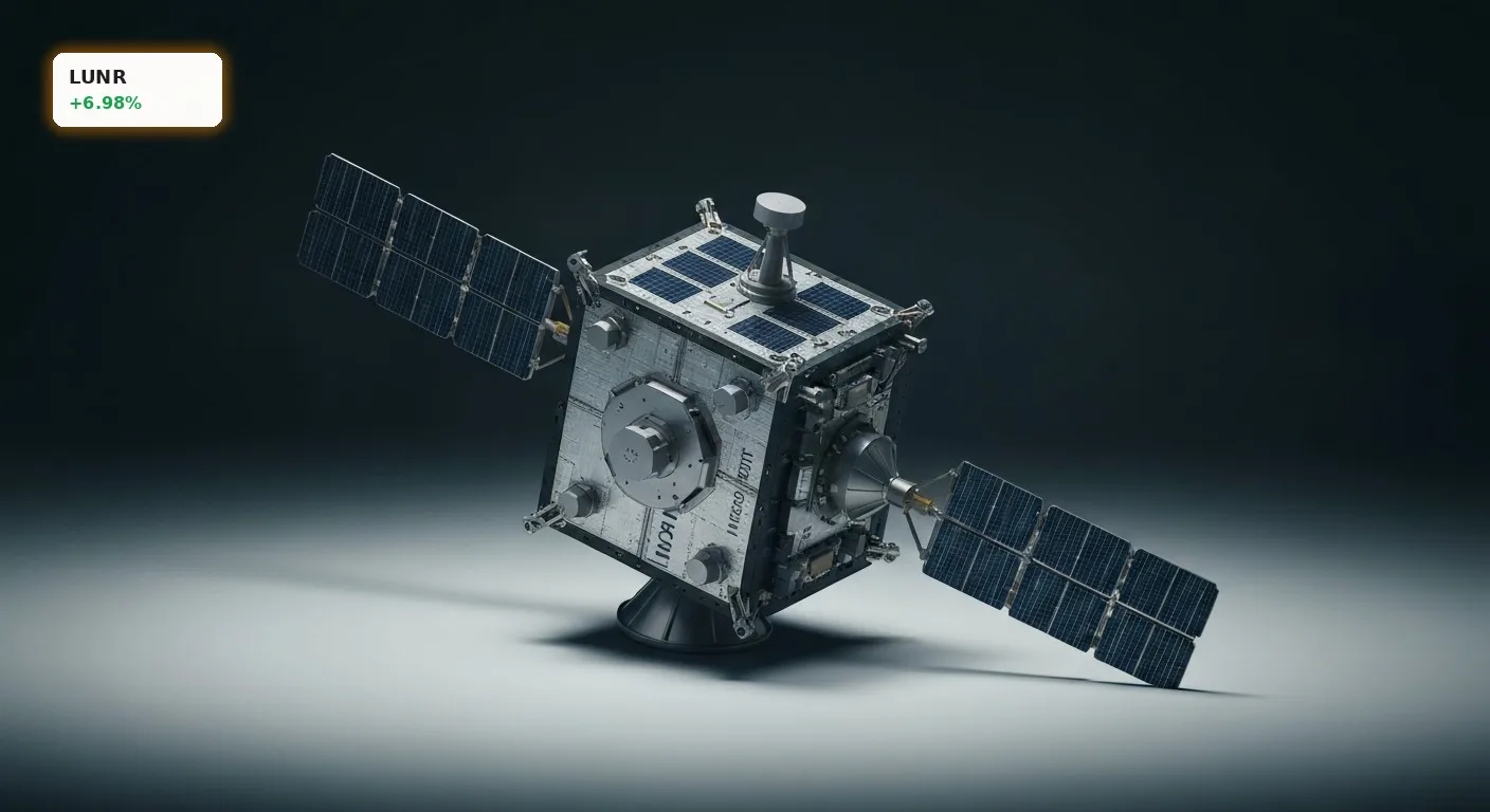 Intuitive Machines Auftrag: +7% Rallye nach 600 Mio. Dollar Deal befeuert Aktie 4 Detaillierte IM 1300 Satellitenplattform im Studio, symbolisiert den Intuitive Machines Auftrag und technologische Expertise.