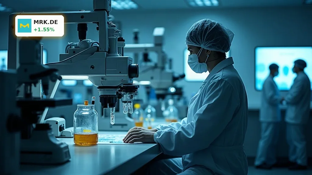 Merck Krebsimpfstoff: Aktie steigt um 12,6% nach bahnbrechenden Phase-3-Ergebnissen 3 Wissenschaftler arbeitet in einem sterilen Labor an Forschung für den Merck Krebsimpfstoff
