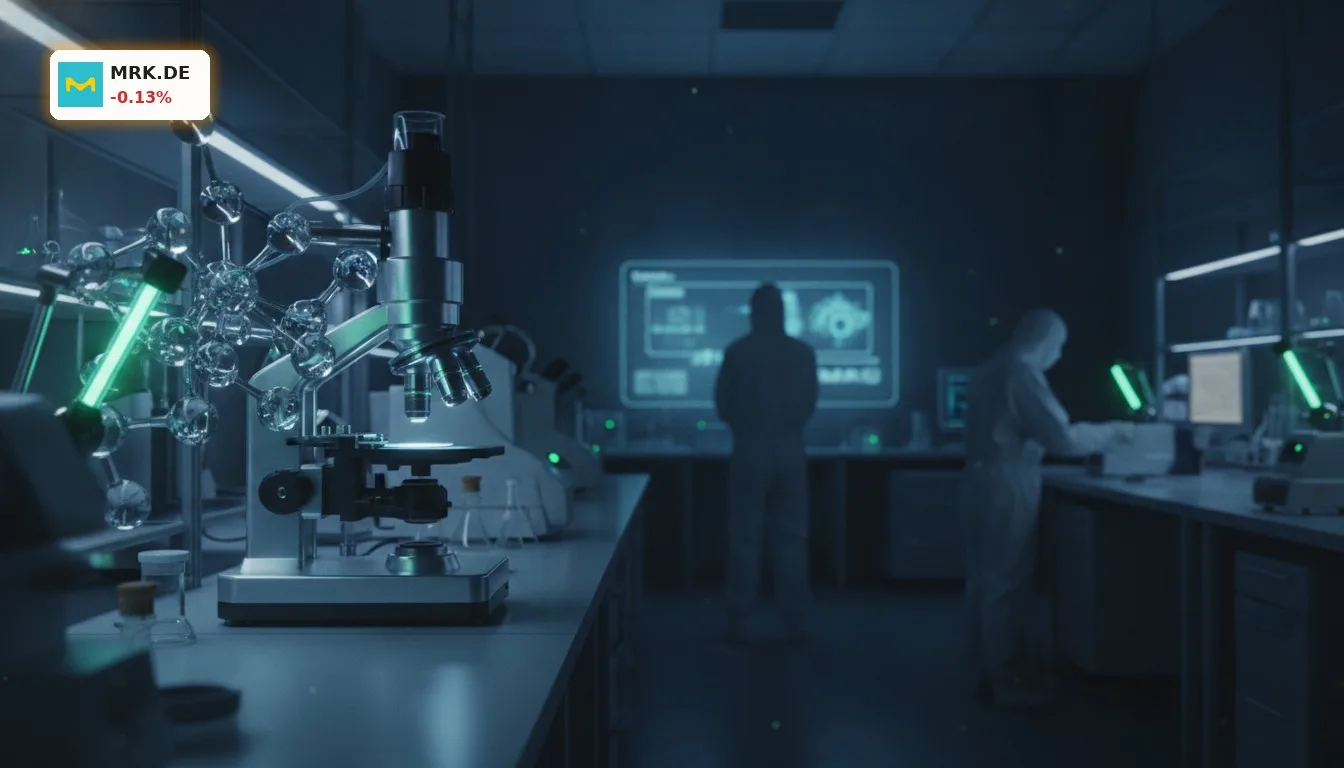 Futuristisches Labor mit Forschungsausstattung zur Entwicklung des Merck Krebsimpfstoffes